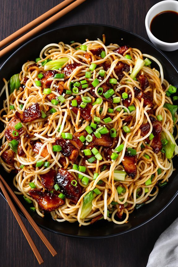 asian bbq pork chow fun