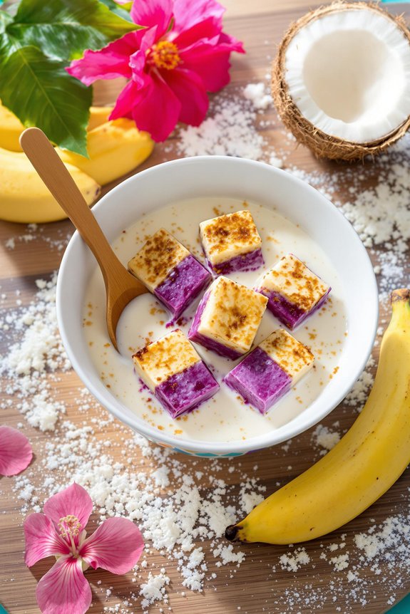 banana coconut pudding dessert