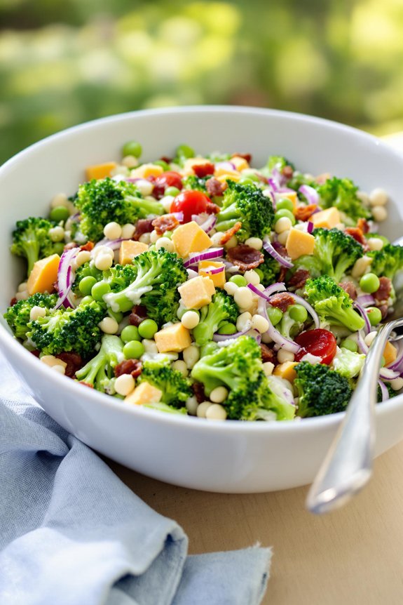 broccoli summer salad preparation