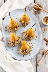 caramel granola pear dessert