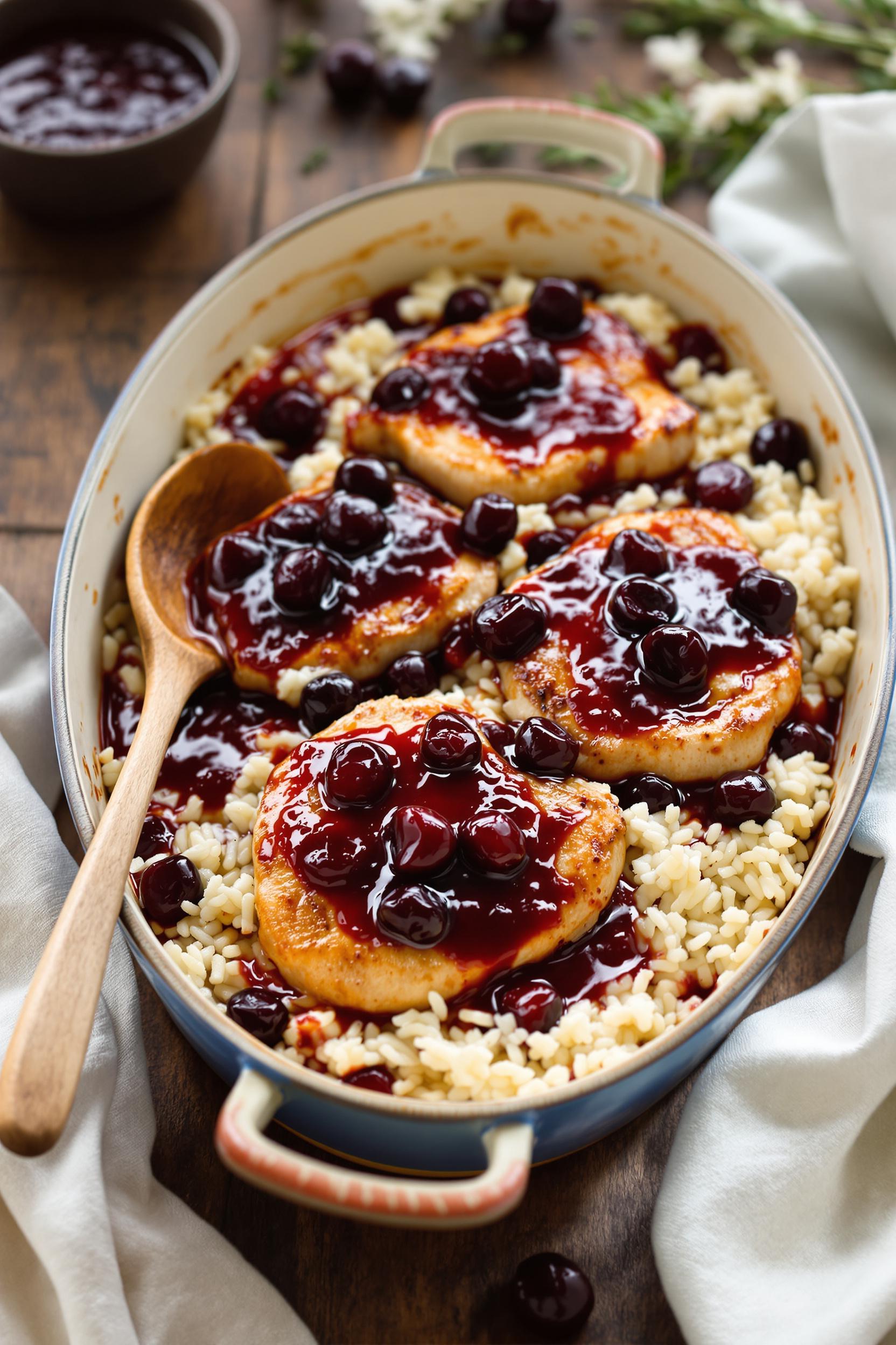 cherry glazed pork chops