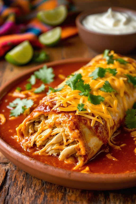 chicken enchiladas with cheese