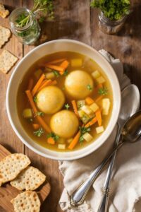 comforting matzo ball soup