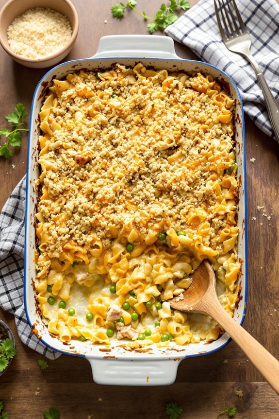 comforting tuna noodle casserole