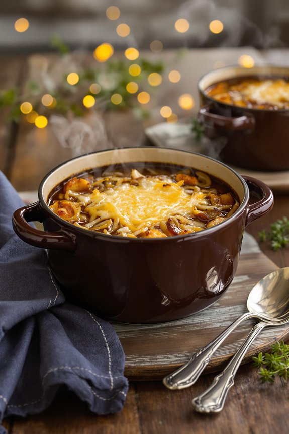 cozy caramelized onion soup