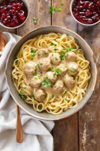 cozy crockpot swedish meatballs