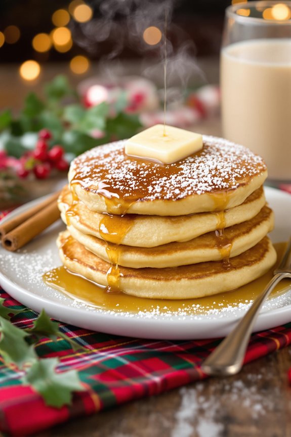 cozy eggnog pancakes recipe