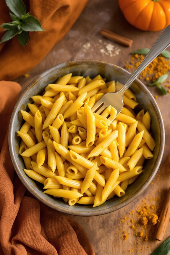 cozy pumpkin curry penne