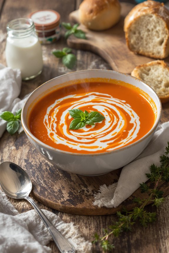 cozy slow cooker tomato soup
