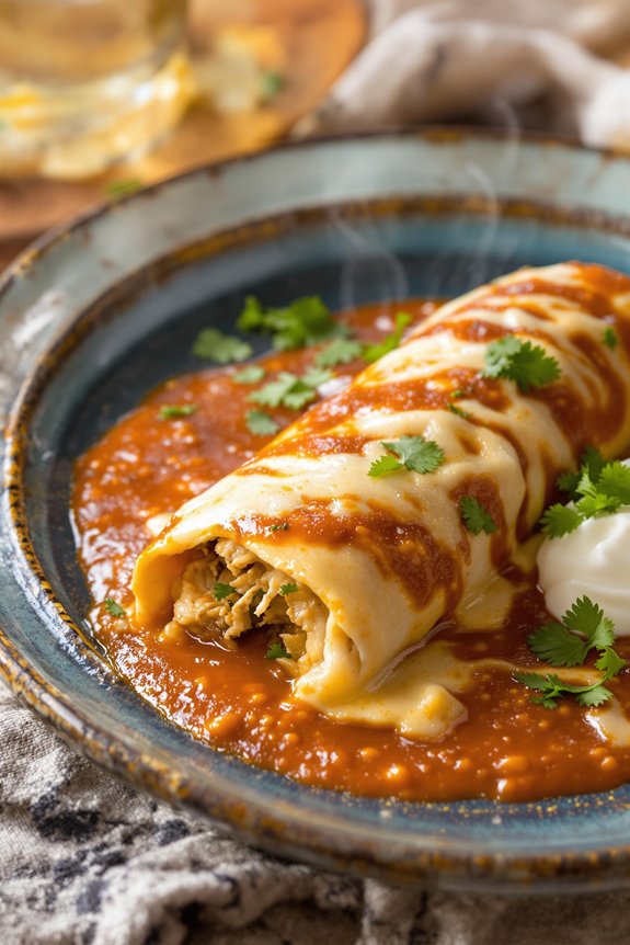 creamy chicken enchiladas recipe