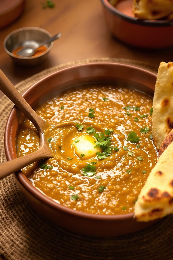 creamy lentil dish preparation