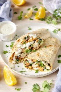 creamy ranch chicken wrap