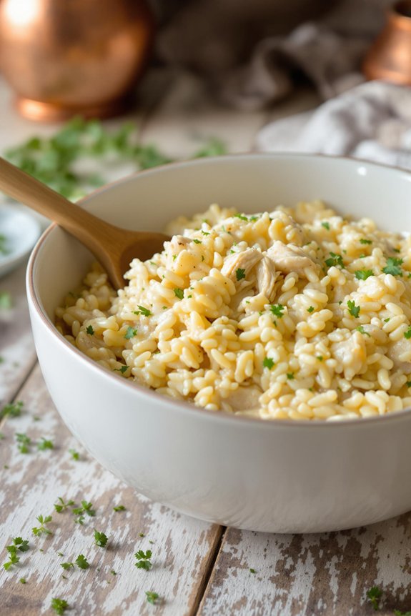 creamy slow cooker chicken rice