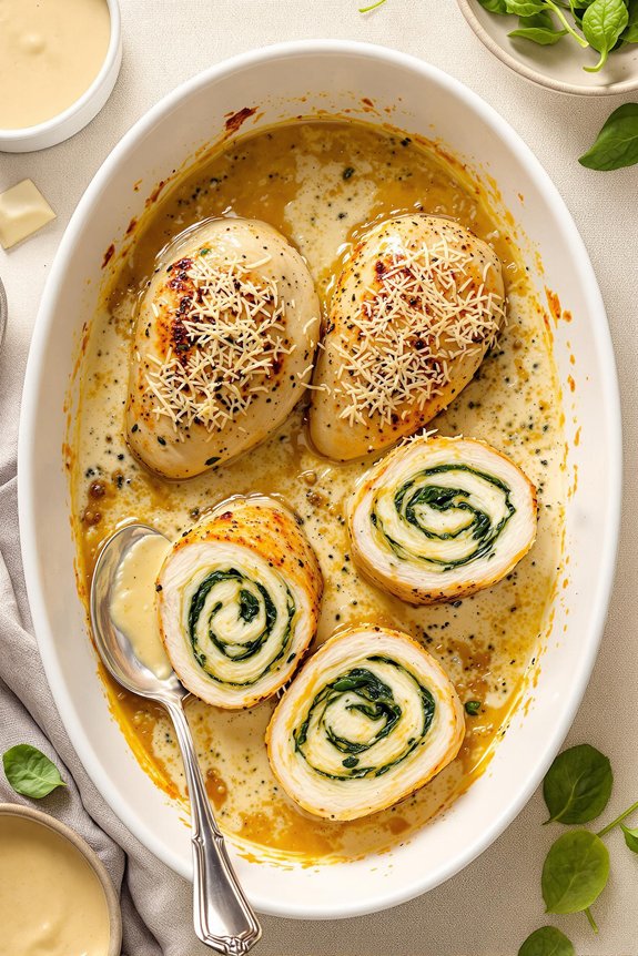 creamy spinach stuffed chicken breast