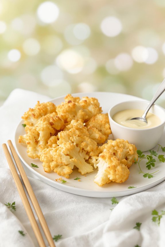 crispy golden cauliflower tempura