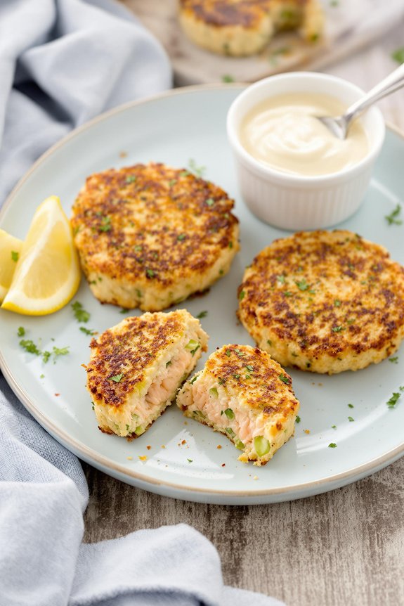 crispy golden salmon cakes