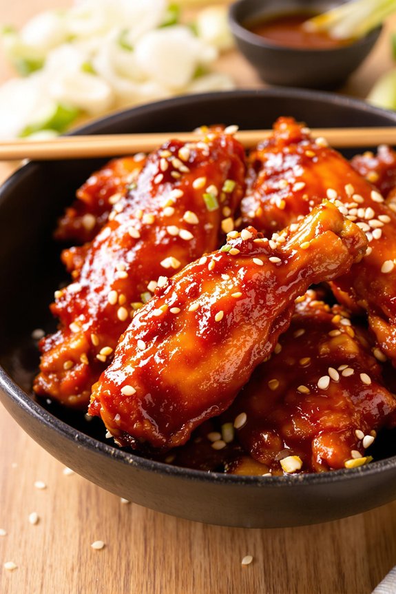 crispy spicy korean wings