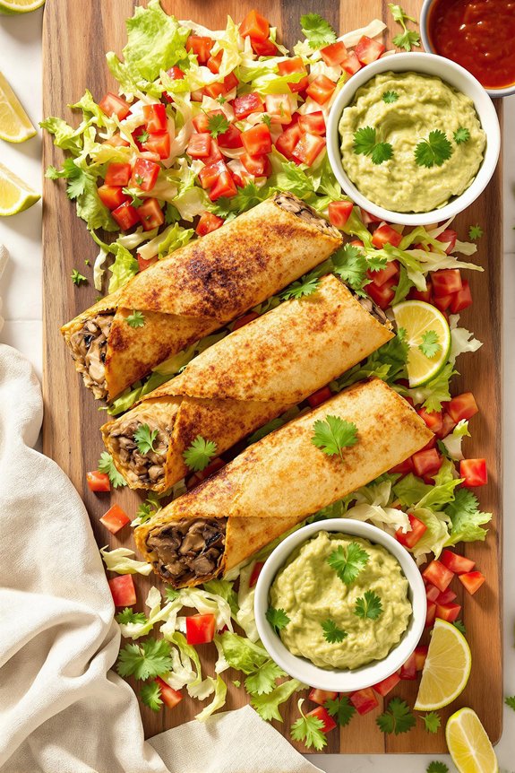 crispy veggie flautas recipe