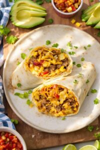 delicious mexican breakfast burrito