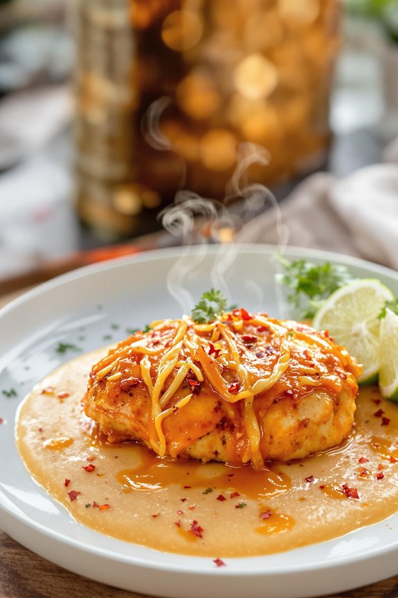 fiery chicken with creamy sauce