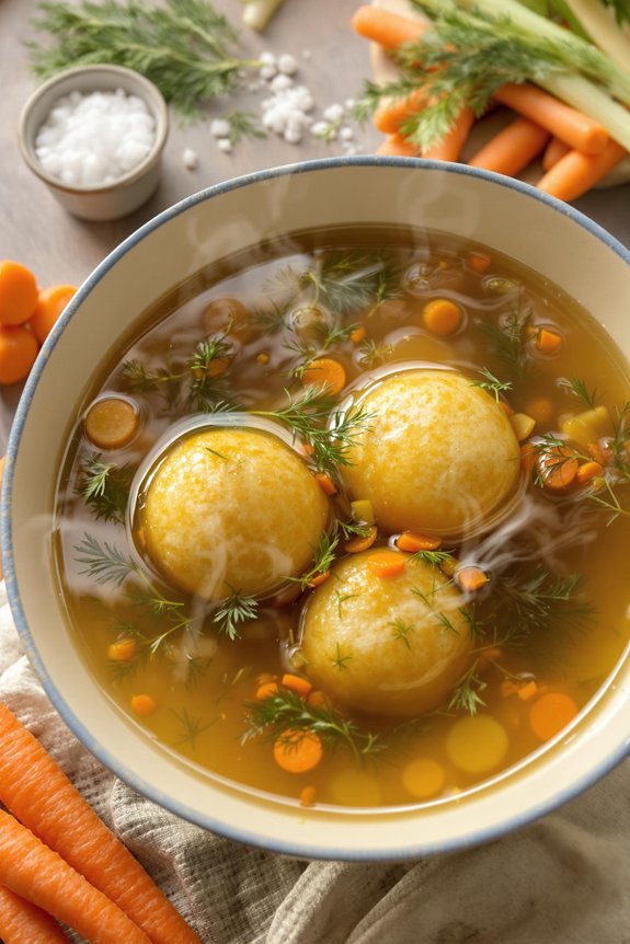fluffy matzo balls soup