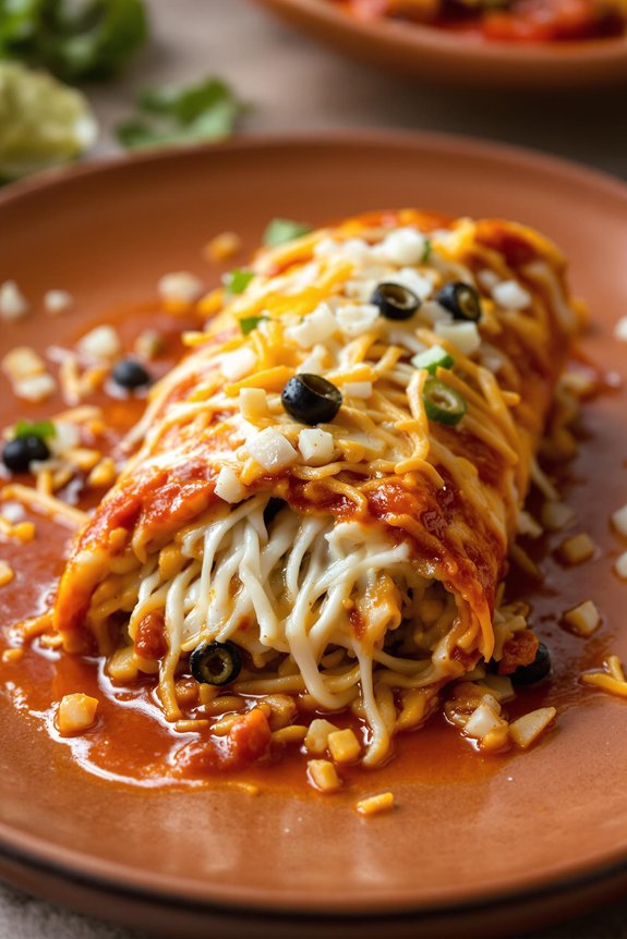 gooey homemade cheese enchiladas