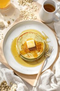 green tea oatmeal pancakes