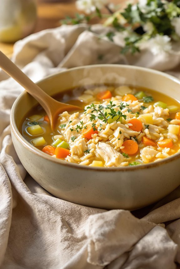 healing chicken rice soup