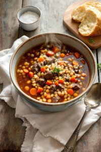 hearty beef barley soup