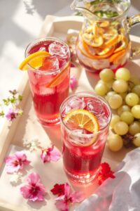 hibiscus grape summer beverage