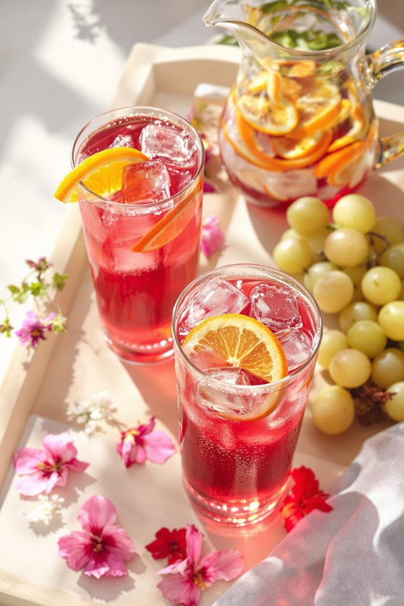 hibiscus grape summer beverage