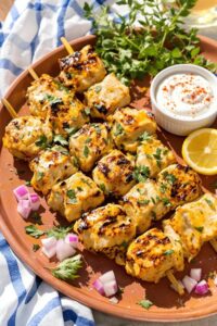 homemade greek chicken skewers