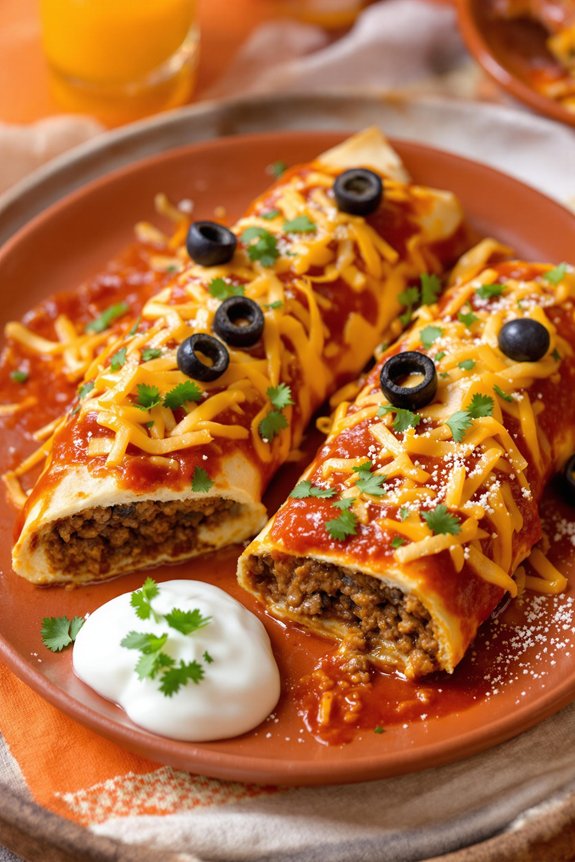 homemade mexican beef enchiladas