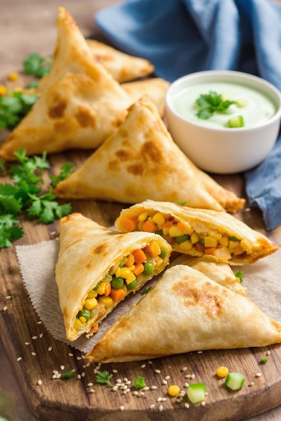 homemade spicy potato samosas