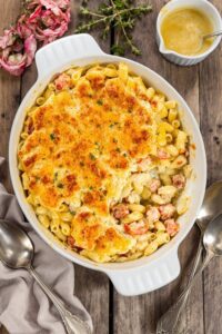 indulgent seafood pasta dish