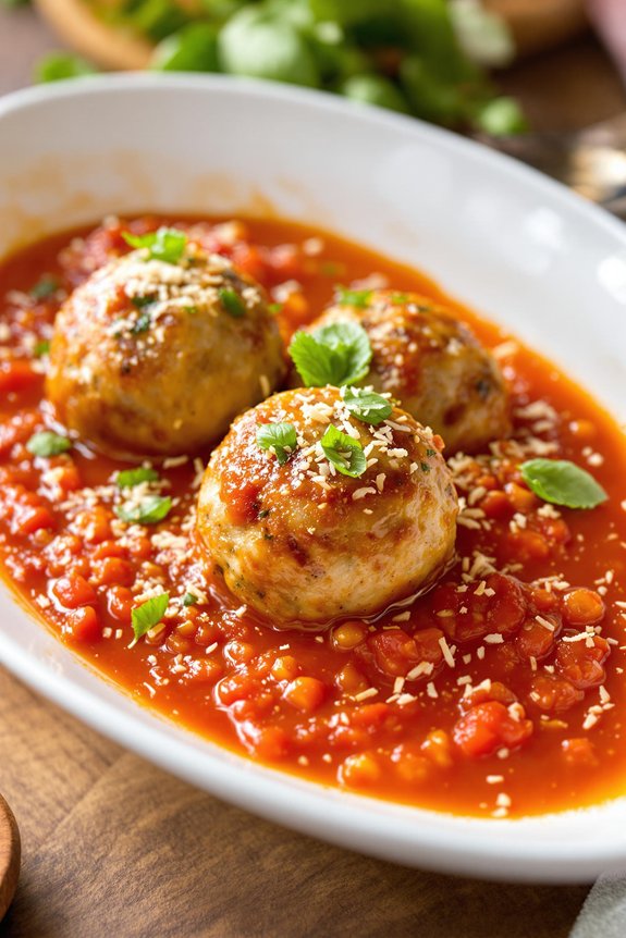 juicy chicken meatball preparation