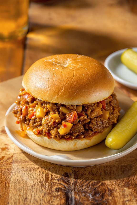 layered flavorful sloppy joes