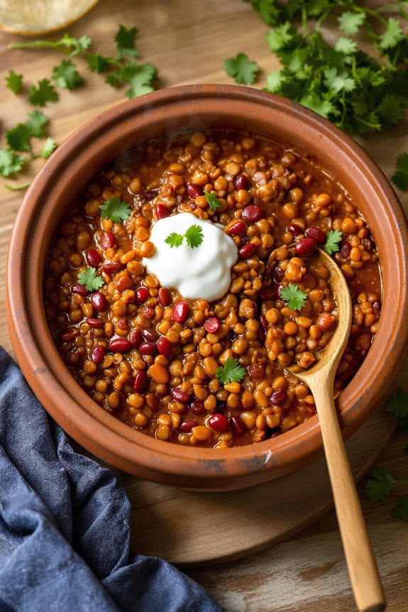 layered flavors in lentils