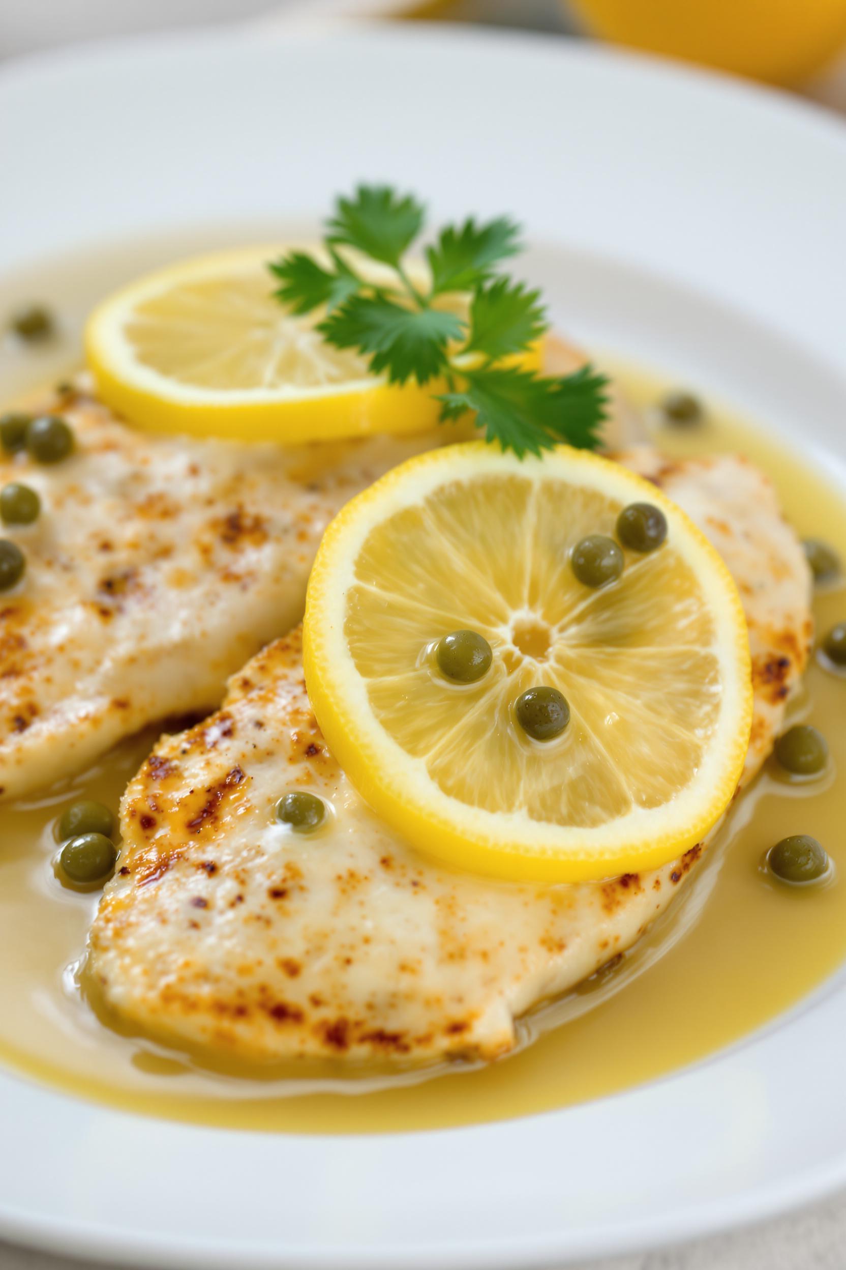 lemon chicken piccata preparation