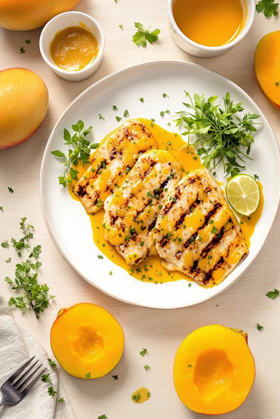 mango tilapia tropical dish recipe
