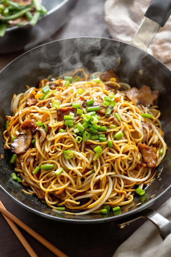 pork chow mein preparation process