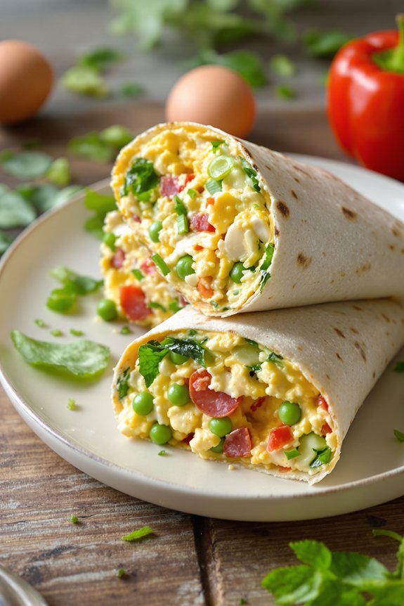 quick and easy egg salad wrap