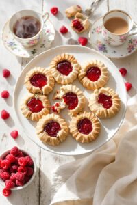 raspberry jam filled cookies