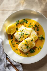 saffron infused gourmet seafood dish