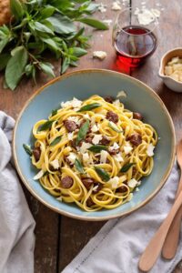 sausage and sage fettuccine