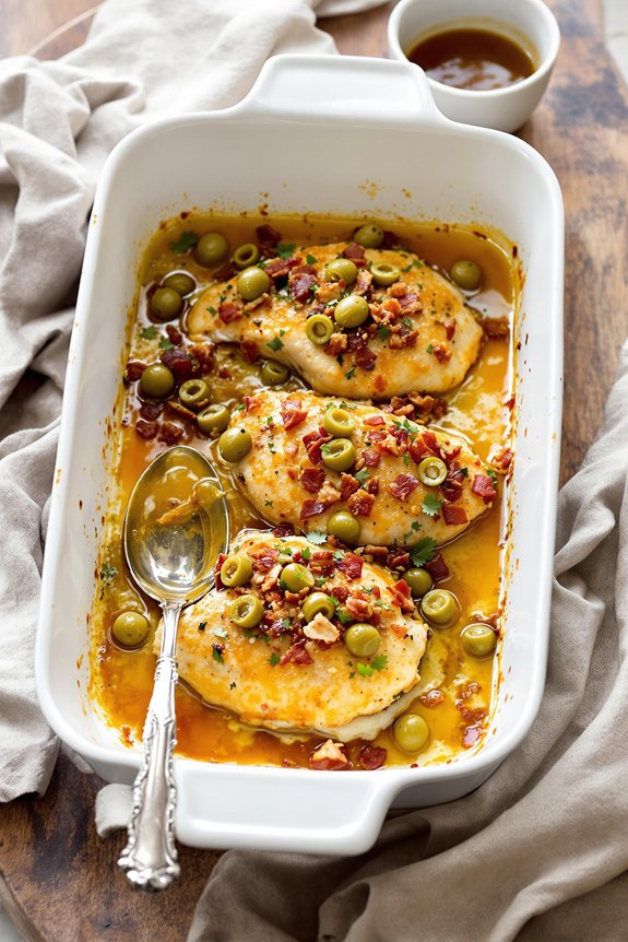 savory chicken with bacon