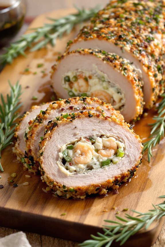 savory herb stuffed pork loin