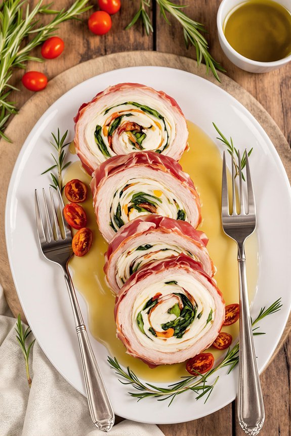 savory pork with prosciutto