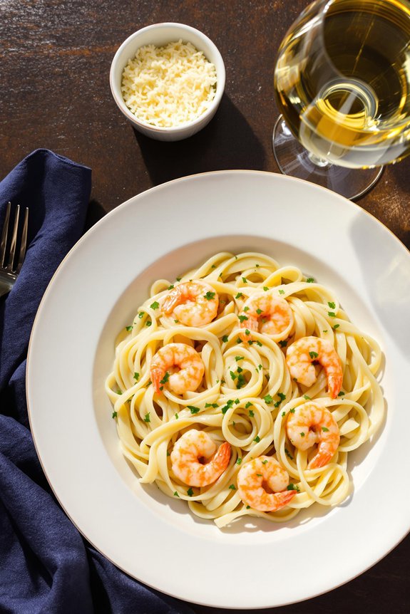 shrimp alfredo for romance