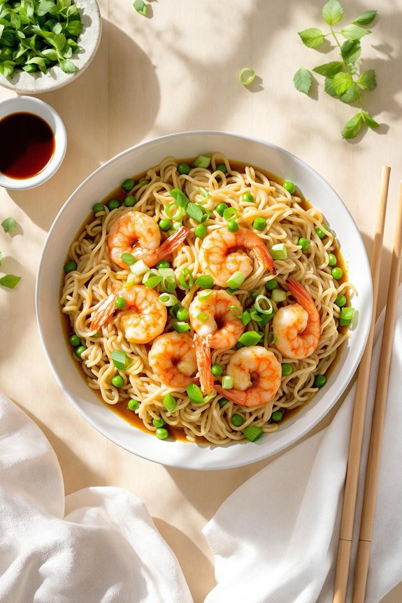 shrimp and noodle dish